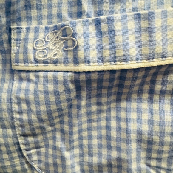 Brooks Brothers Gingham Cotton Pajama Set | Blue Check | XS - Picture 6 of 10